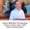 Jokowi : BBM Naik 10% Saja Saya Didemo 3 Bulan, Kalau 100% Didemo Berapa Bulan?